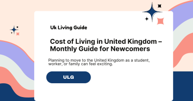 Cost of Living in United Kingdom – Monthly Guide for Newcomers